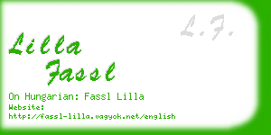 lilla fassl business card